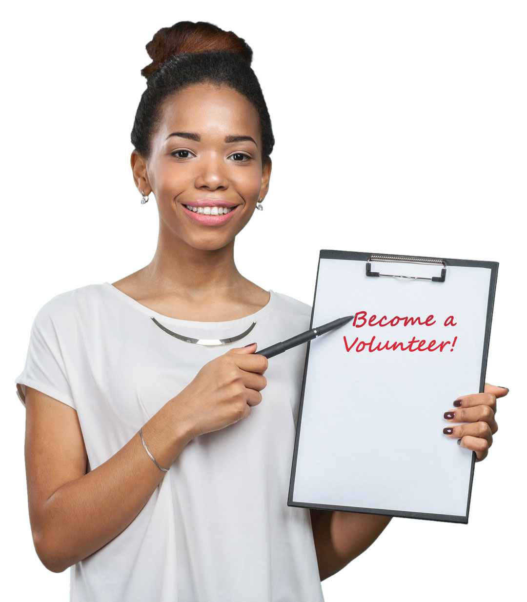 young beautiful african american woman with clipboard - just 4resh dezigns